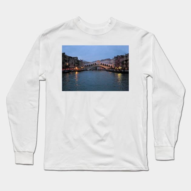 Venice ~Rialto Bridge Long Sleeve T-Shirt by QualitySolution